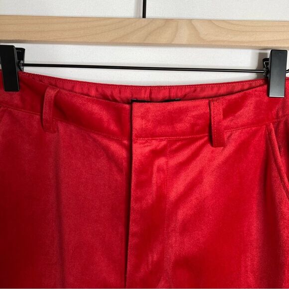 NWT 7 For All Mankind Velour Velvet Bootcut Pants Size 8 High Rise Tuxedo - Picture 3 of 8